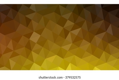 Dark yellow polygonal illustration, which consist of triangles. Geometric background in Origami style with gradient. Triangular design for your business.