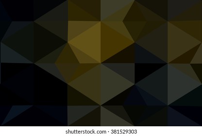 Dark yellow polygonal illustration, which consist of triangles. Geometric background in Origami style with gradient. Triangular design for your business.