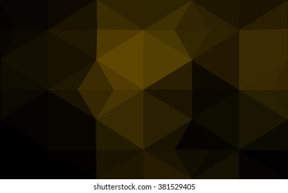 Dark yellow polygonal illustration, which consist of triangles. Geometric background in Origami style with gradient. Triangular design for your business.