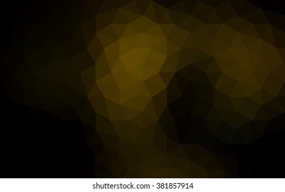 Dark yellow polygonal illustration, which consist of triangles. Geometric background in Origami style with gradient. Triangular design for your business.
