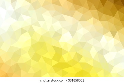 Dark yellow polygonal illustration, which consist of triangles. Geometric background in Origami style with gradient. Triangular design for your business.