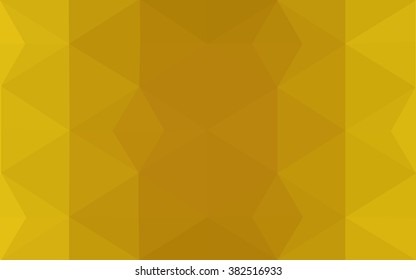 Dark yellow polygonal illustration, which consist of triangles. Geometric background in Origami style with gradient. Triangular design for your business.