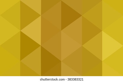 Dark yellow polygonal illustration, which consist of triangles. Geometric background in Origami style with gradient. Triangular design for your business.