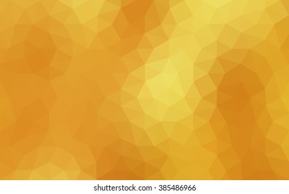 Dark yellow polygonal illustration, which consist of triangles. Geometric background in Origami style with gradient. Triangular design for your business.