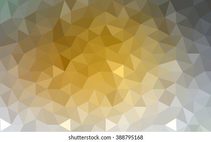 Dark yellow polygonal illustration, which consist of triangles. Geometric background in Origami style with gradient. Triangular design for your business.