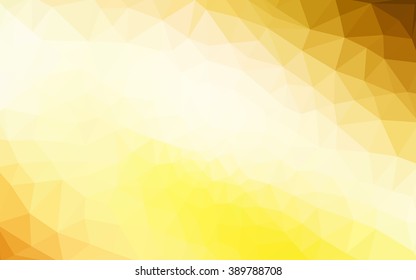 Dark yellow polygonal illustration, which consist of triangles. Geometric background in Origami style with gradient. Triangular design for your business.