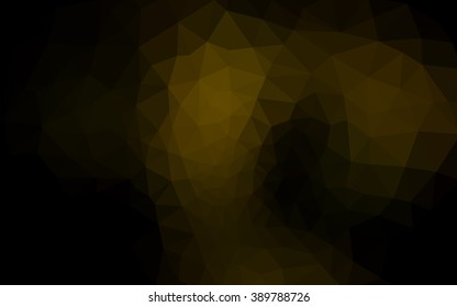 Dark yellow polygonal illustration, which consist of triangles. Geometric background in Origami style with gradient. Triangular design for your business.