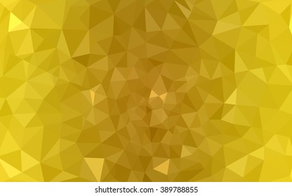Dark yellow polygonal illustration, which consist of triangles. Geometric background in Origami style with gradient. Triangular design for your business.