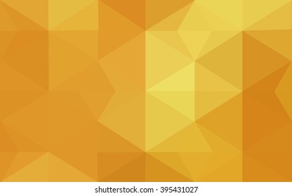 Dark yellow polygonal illustration, which consist of triangles. Geometric background in Origami style with gradient. Triangular design for your business.