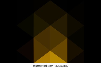 Dark yellow polygonal illustration, which consist of triangles. Geometric background in Origami style with gradient. Triangular design for your business.