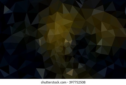 Dark yellow polygonal illustration, which consist of triangles. Geometric background in Origami style with gradient. Triangular design for your business.