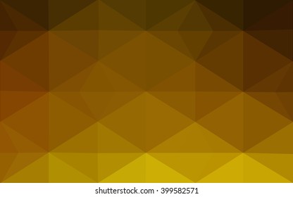 Dark yellow polygonal illustration, which consist of triangles. Geometric background in Origami style with gradient. Triangular design for your business.
