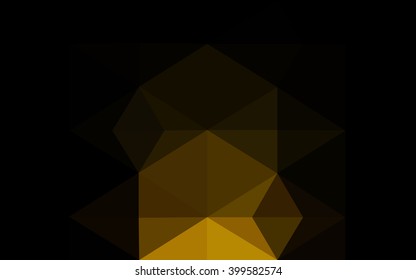 Dark yellow polygonal illustration, which consist of triangles. Geometric background in Origami style with gradient. Triangular design for your business.