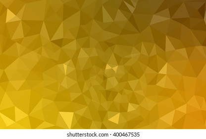 Dark yellow polygonal illustration, which consist of triangles. Geometric background in Origami style with gradient. Triangular design for your business.