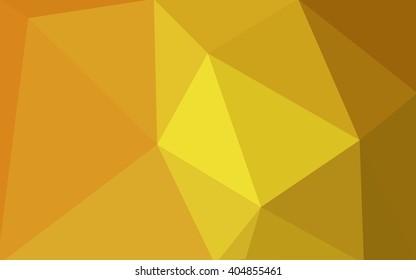Dark yellow polygonal illustration, which consist of triangles. Geometric background in Origami style with gradient. Triangular design for your business.