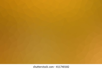 Dark yellow polygonal illustration, which consist of triangles. Geometric background in Origami style with gradient. Triangular design for your business.