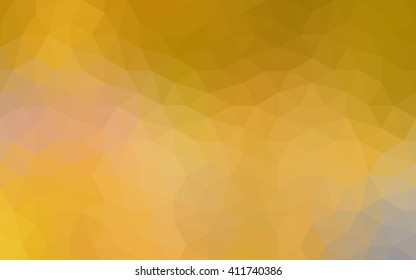 Dark yellow polygonal illustration, which consist of triangles. Geometric background in Origami style with gradient. Triangular design for your business.