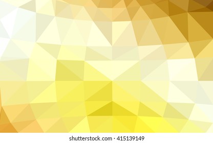 Dark yellow polygonal illustration, which consist of triangles. Triangular design for your business. Geometric background in Origami style with gradient.