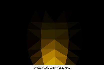 Dark yellow polygonal illustration, which consist of triangles. Triangular design for your business. Geometric background in Origami style with gradient.