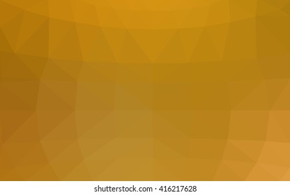 Dark yellow polygonal illustration, which consist of triangles. Triangular design for your business. Geometric background in Origami style with gradient.