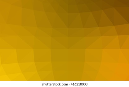 Dark yellow polygonal illustration, which consist of triangles. Triangular design for your business. Geometric background in Origami style with gradient.