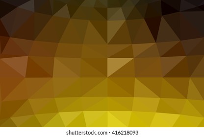 Dark yellow polygonal illustration, which consist of triangles. Triangular design for your business. Geometric background in Origami style with gradient.