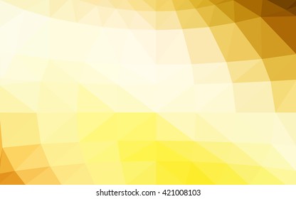 Dark yellow polygonal illustration, which consist of triangles. Triangular design for your business. Geometric background in Origami style with gradient.