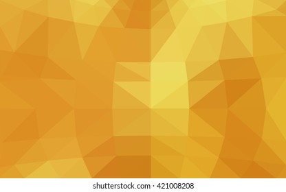 Dark yellow polygonal illustration, which consist of triangles. Triangular design for your business. Geometric background in Origami style with gradient.