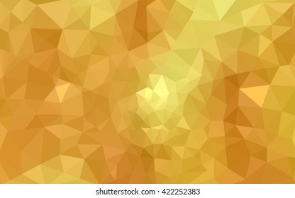 Dark yellow polygonal illustration, which consist of triangles. Geometric background in Origami style with gradient. Triangular design for your business.