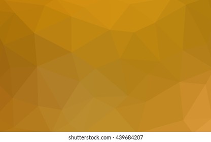 Dark yellow polygonal illustration, which consist of triangles. Triangular design for your business. Geometric background in Origami style with gradient.