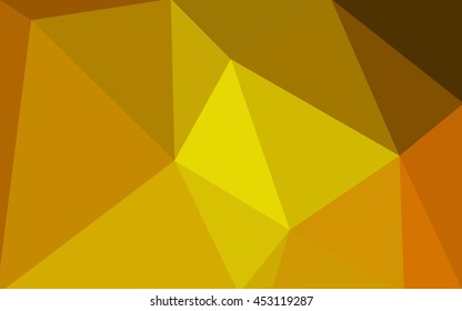 Dark yellow polygonal illustration, which consist of triangles. Geometric background in Origami style with gradient. Triangular design for your business.