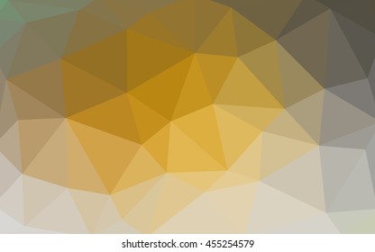 Dark yellow polygonal illustration, which consist of triangles. Triangular design for your business. Geometric background in Origami style with gradient.