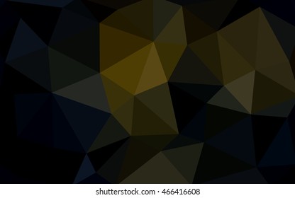 Dark yellow polygonal illustration, which consist of triangles. Triangular design for your business. Geometric background in Origami style with gradient.