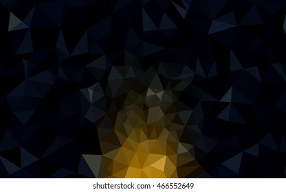 Dark yellow polygonal illustration, which consist of triangles. Geometric background in Origami style with gradient. Triangular design for your business.