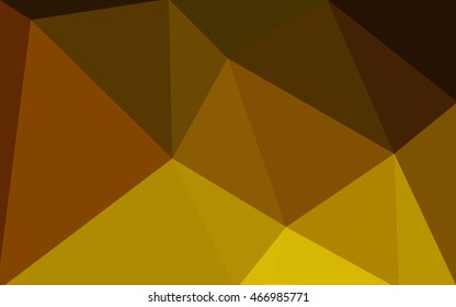 Dark yellow polygonal illustration, which consist of triangles. Geometric background in Origami style with gradient. Triangular design for your business.