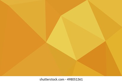 Dark yellow polygonal illustration, which consist of triangles. Geometric background in Origami style with gradient. Triangular design for your business.