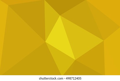 Dark yellow polygonal illustration, which consist of triangles. Geometric background in Origami style with gradient. Triangular design for your business.