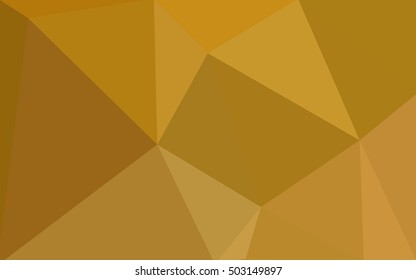 Dark yellow polygonal illustration, which consist of triangles. Geometric background in Origami style with gradient. Triangular design for your business.