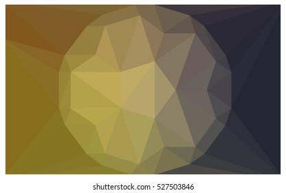 Dark Yellow polygonal illustration, which consist of triangles. Triangular design for your business. Creative geometric background in Origami style with gradient