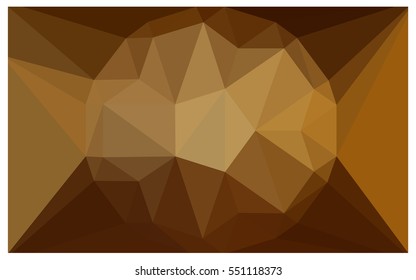 Dark Yellow polygonal illustration, which consist of triangles with a gemstone in center. Triangular design of a huge diamond for your business. Creative geometric background of gems.