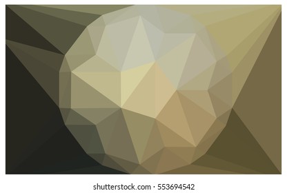 Dark Yellow polygonal illustration, which consist of triangles with a gemstone in center. Triangular design of a huge diamond for your business. Creative geometric background of gems.