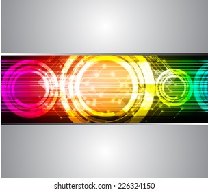 Dark yellow purple green Light Abstract Technology background for computer graphic website internet and technology. circuit board. silver