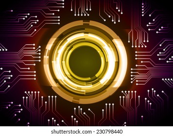 Dark yellow purple Light Abstract Technology background for computer graphic website and internet, circuit board. 