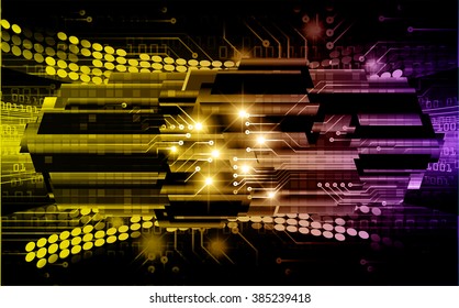 Dark yellow purple Light Abstract Technology background for computer graphic website internet and business. circuit. vector illustration. infographics. motion move blur.neon. pixel. eye scan virus