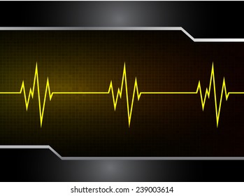 Dark yellow purple pulse Light Abstract Technology background for computer graphic website and internet. 