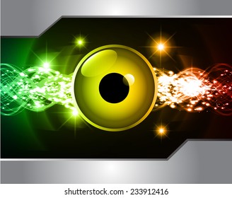 Dark yellow red green color Light Abstract Technology background for computer graphic website internet. circuit. eyes