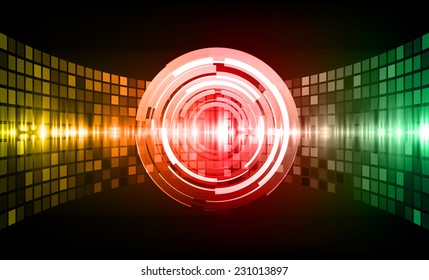 Dark yellow red green Light Abstract Technology background for computer graphic website internet. pixels, mosaic