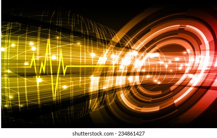 Dark yellow red Light Abstract Technology background for computer graphic website internet