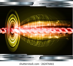 dark yellow red Light Abstract Technology background for computer graphic website internet. circuit. silver