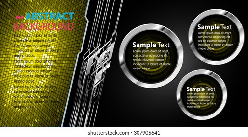 dark yellow silver black Web Design Website Elements Template for graphic internet. text box. label. infographics. metal. card. pixel. Metals, alloys, steel, aluminum. button